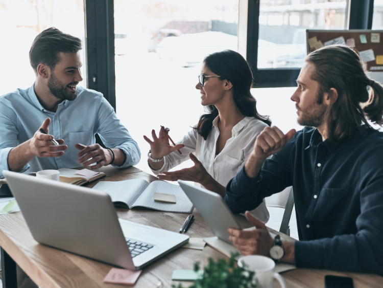 Work meeting to discuss analytics